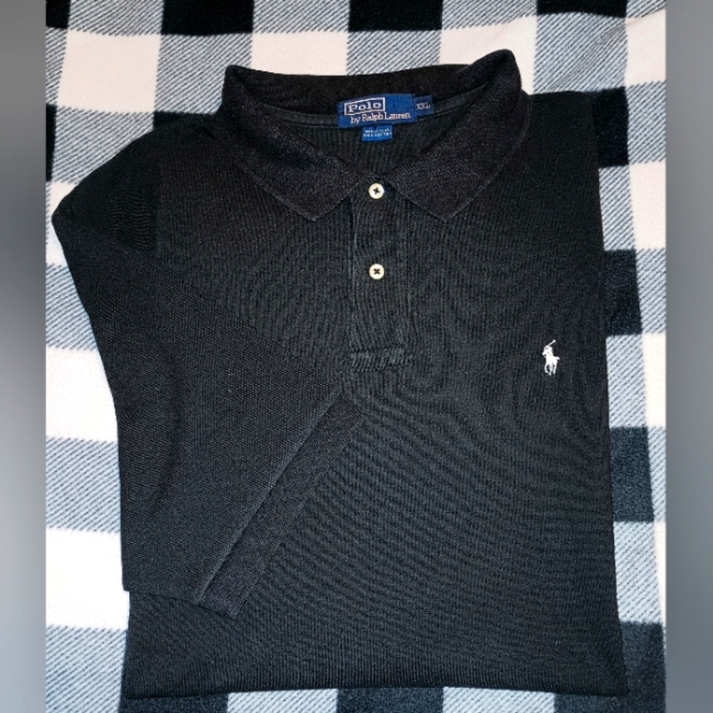 Polo by Ralph Lauren- Classic Cotton - Short Sleeve Polo Shirt - Black / XXL